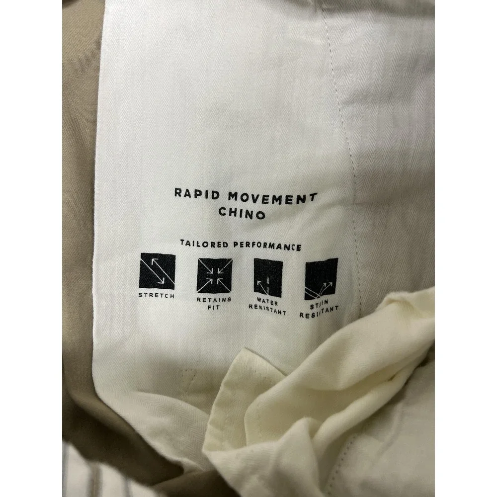 Banana Republic Pants Mens 33x32 Beige Rapid Movement Chino Fulton Skinny 33x30*